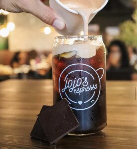 Iced coffee with Foam