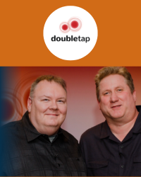 Double Tap logo with Steven and Shaun
