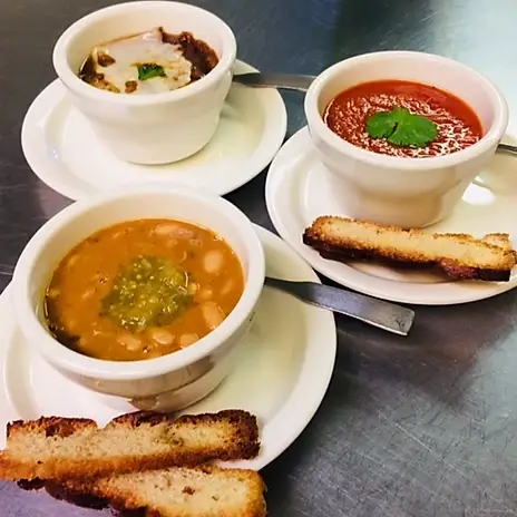 3 Seasonal soups made fresh daily. 