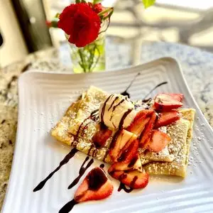 Chloe's Crêpe - Nutella, whipped cream, and strawberries