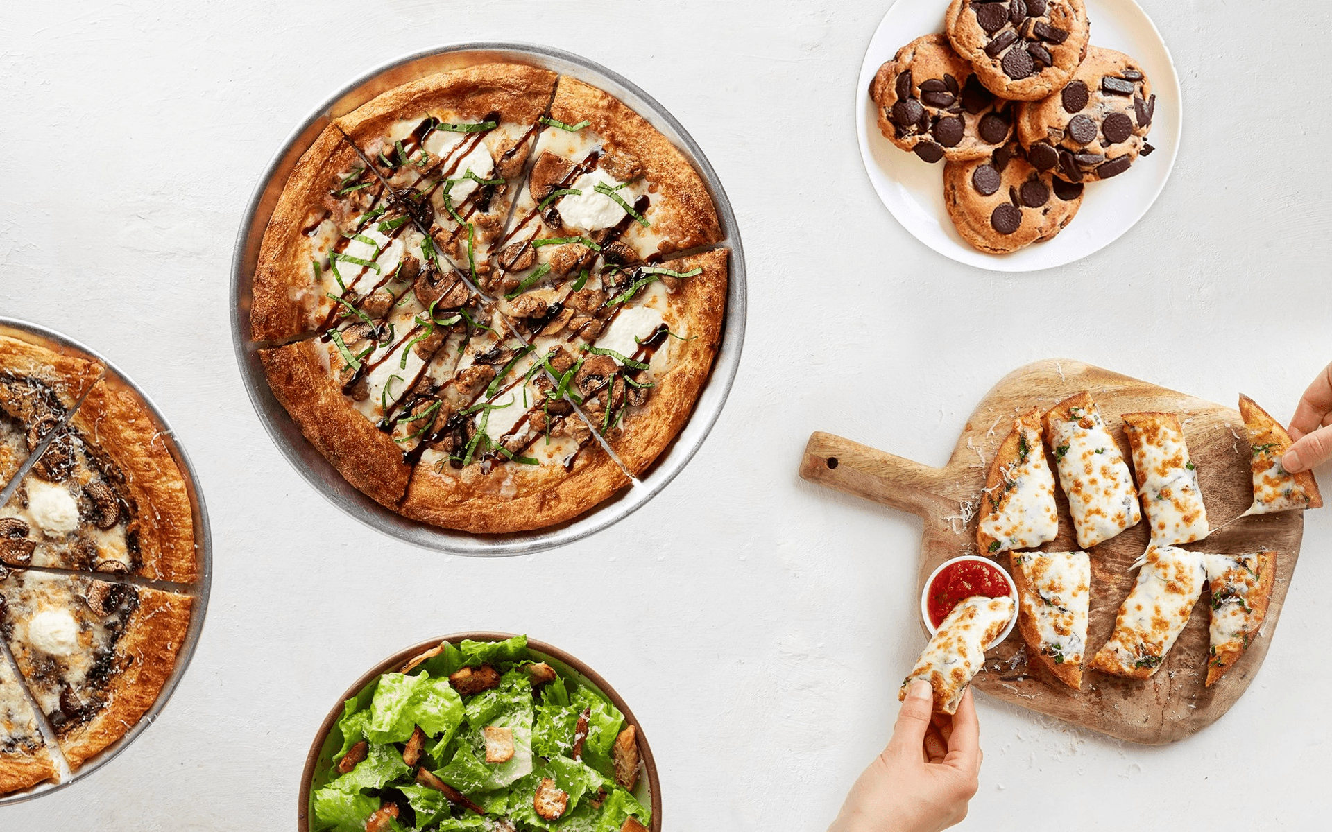 Oath Pizza - Salad, cookies and 2 pizzas